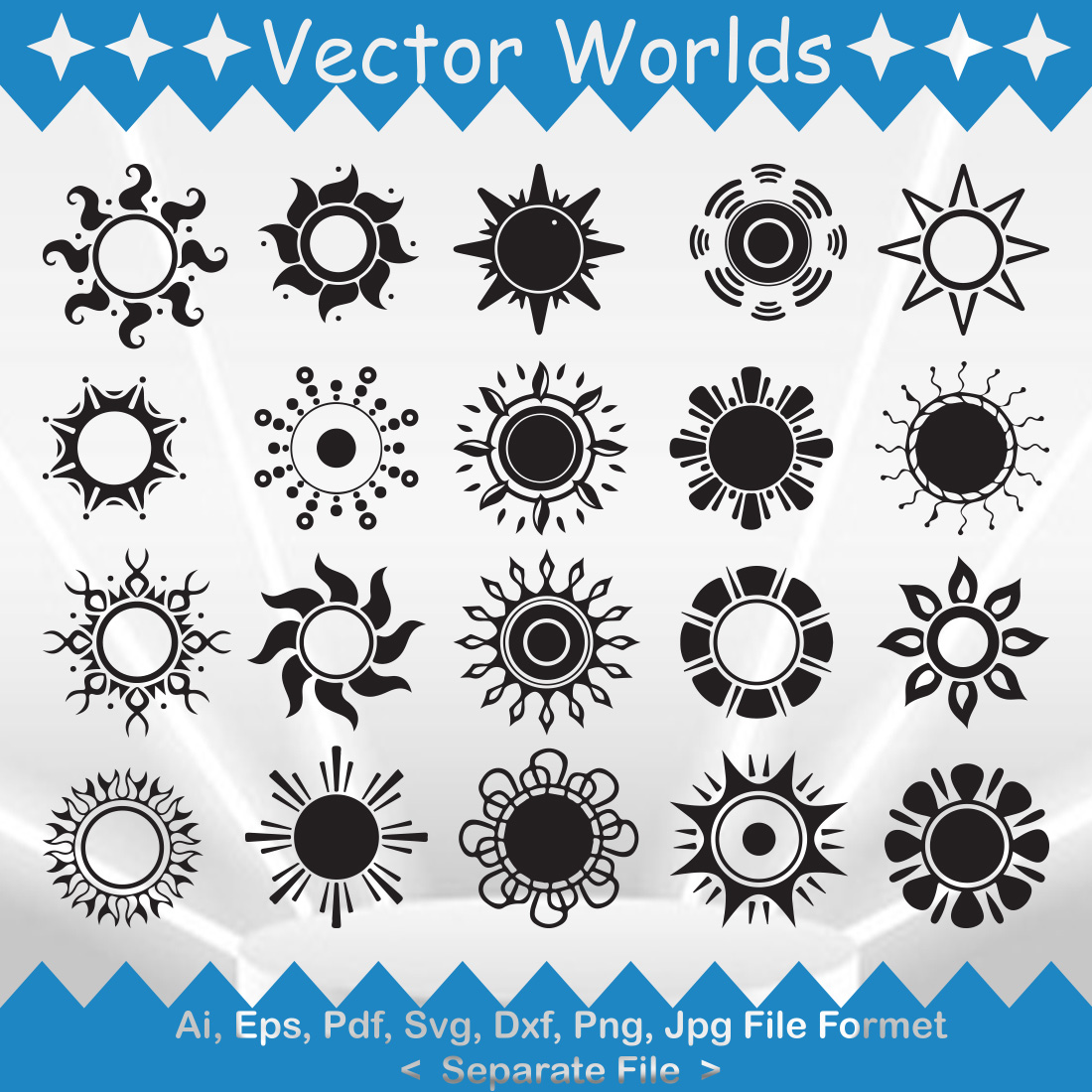 Sunshine SVG Vector Design cover image.