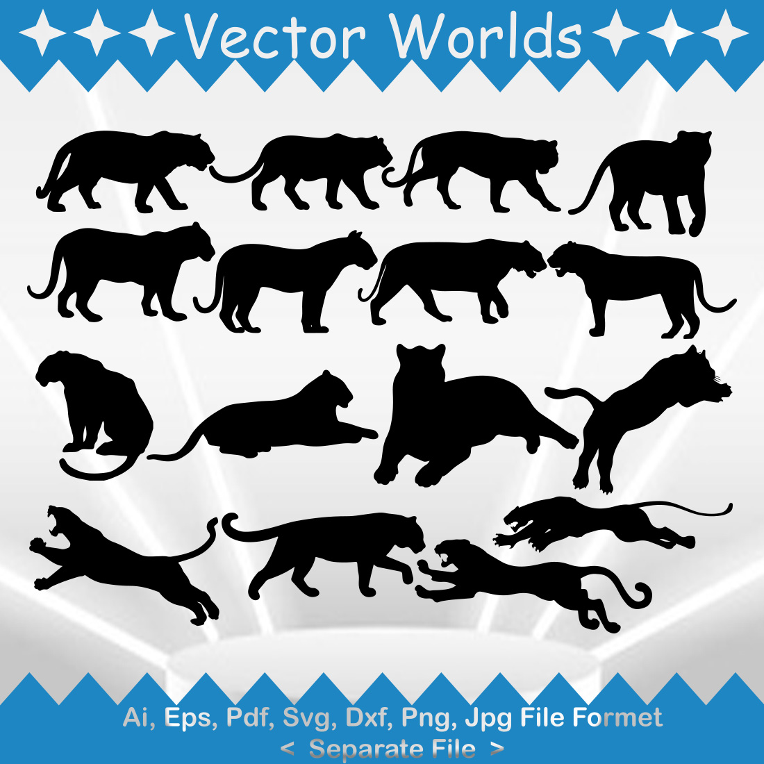 Tiger SVG Vector Design cover image.