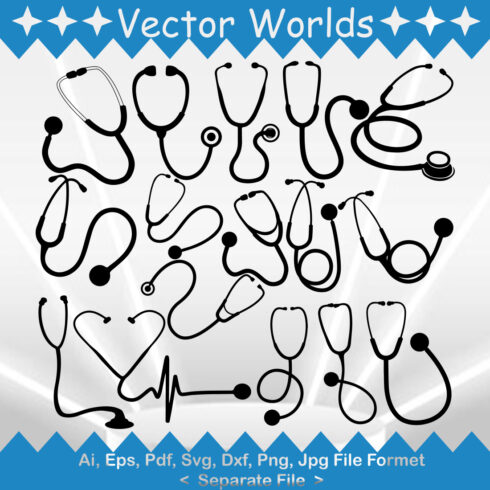 Stethoscope SVG Vector Design cover image.