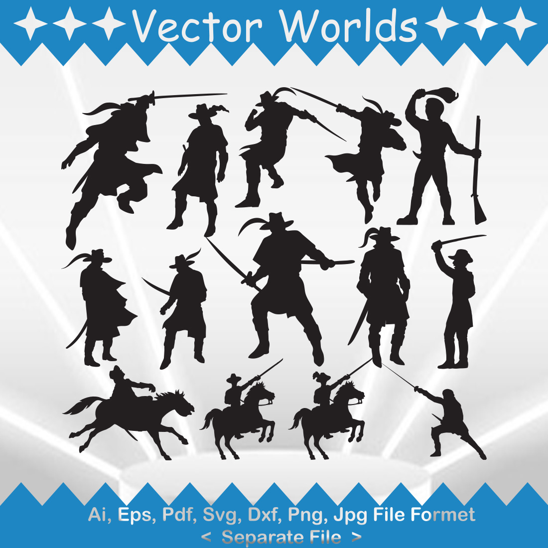 Warrior SVG Vector Design cover image.