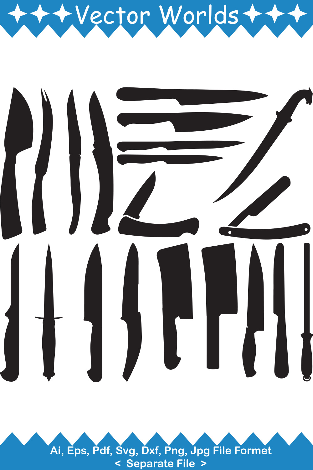 Utility Knife SVG Vector Design pinterest preview image.