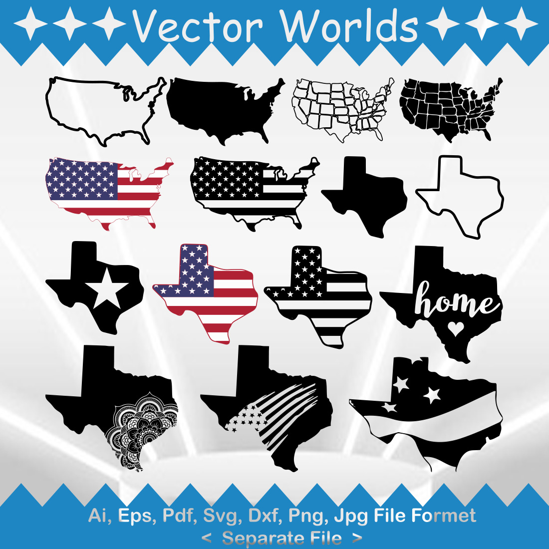 States SVG Vector Design preview image.