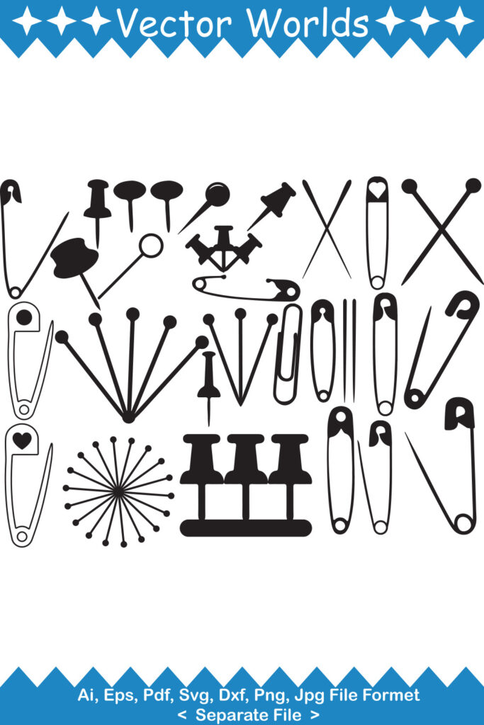 Safety Pin SVG Vector Design - MasterBundles