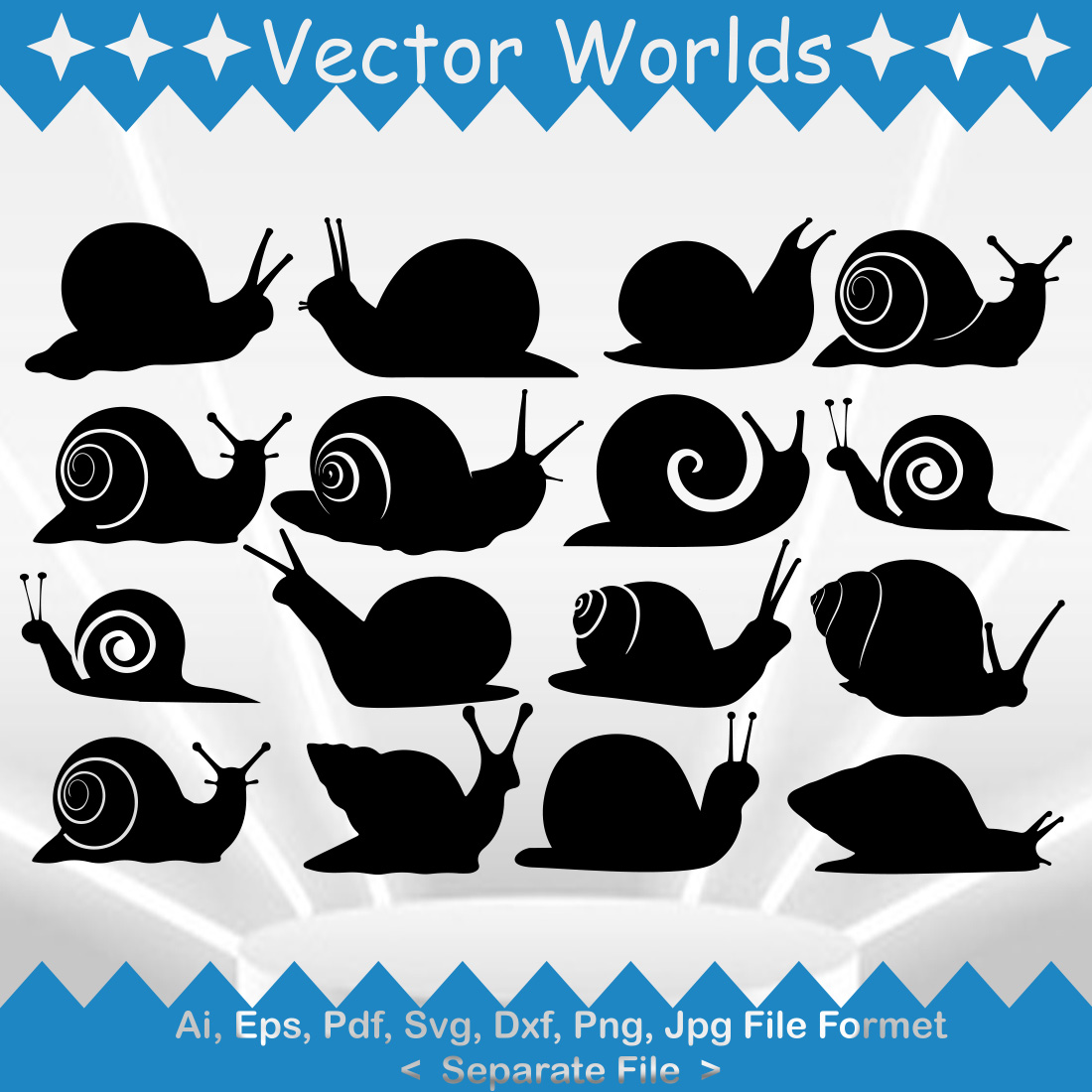 Snail SVG Vector Design preview image.