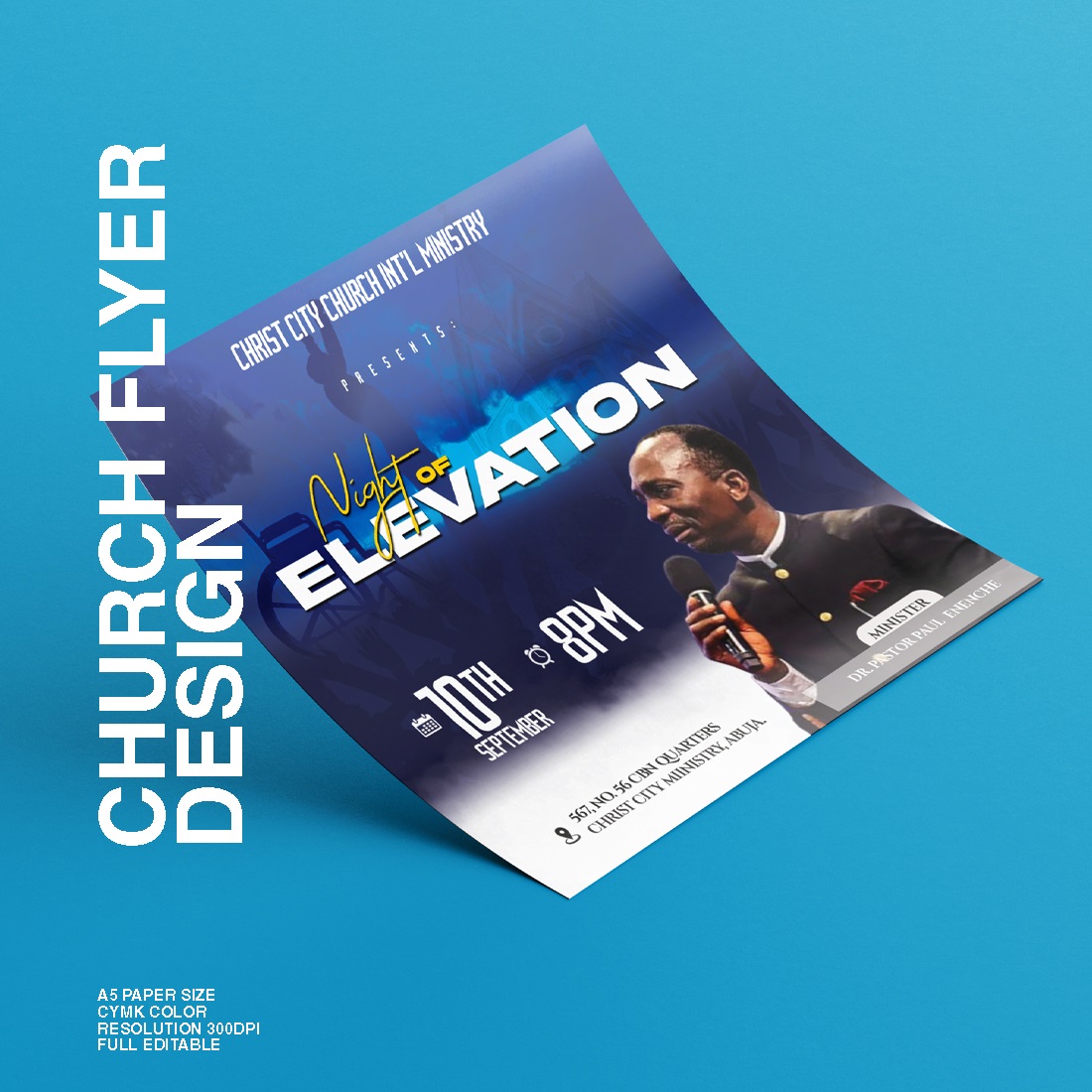 CHURCH FLYER DESIGN TEMPLATE preview image.