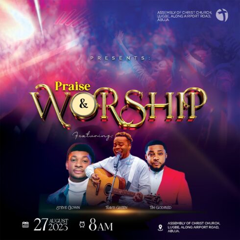 CHURCH FLYER DESING TEMPLATE (PRAISE AND WORSHIP) cover image.
