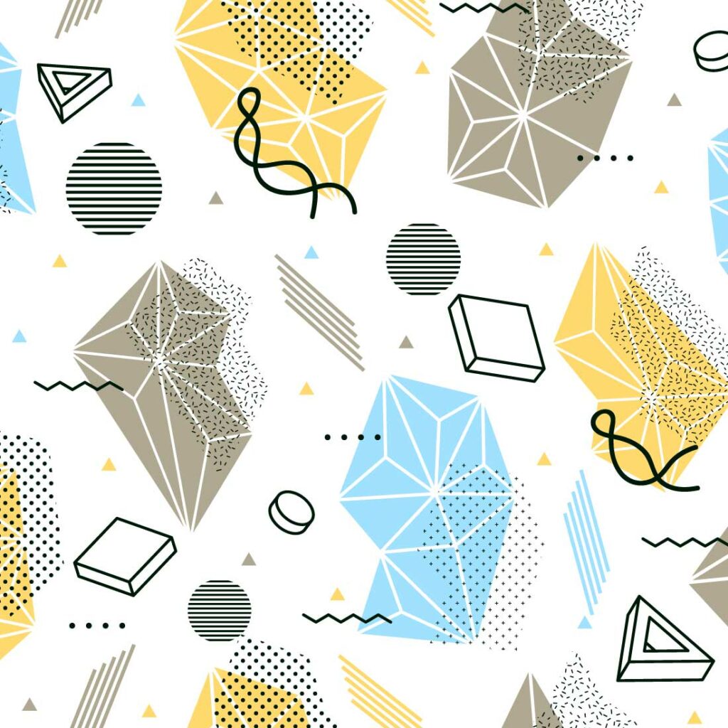 Abstract Geometric Seamless Patterns in Vector - MasterBundles