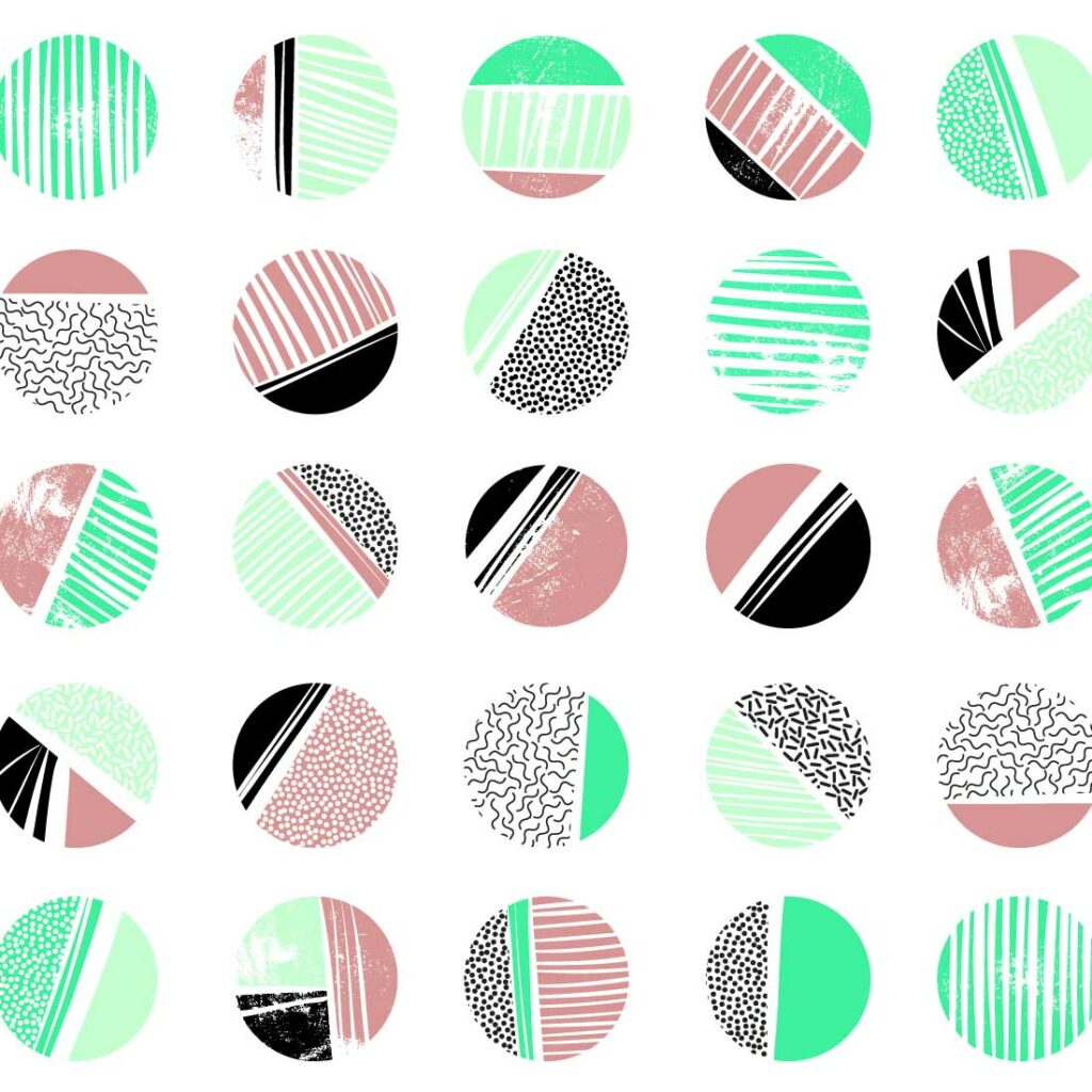 Abstract Pattern Styles Abstract Patterns in Retro Memphis Style Design in Vector - MasterBundles
