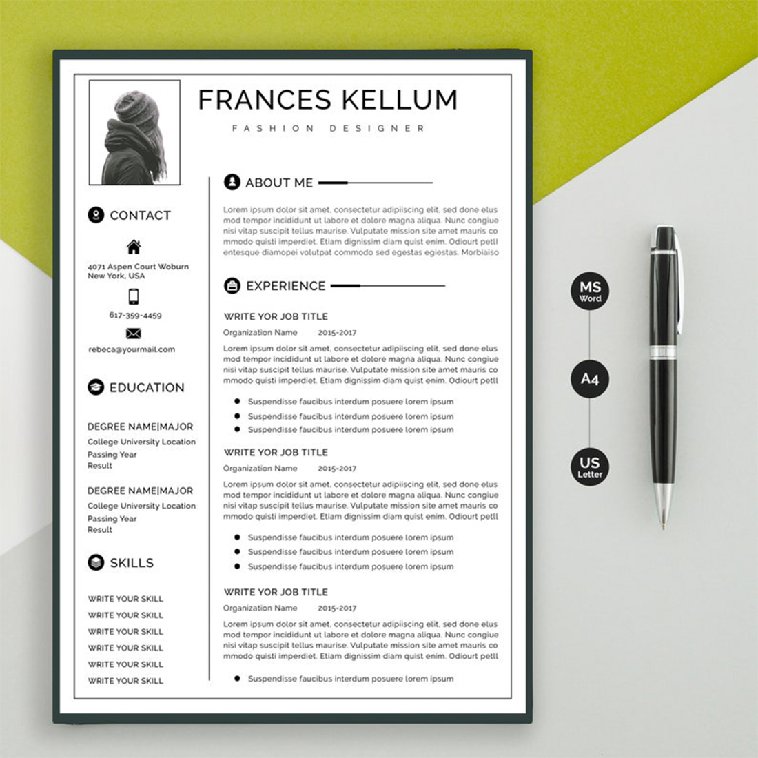 blank resume to print off