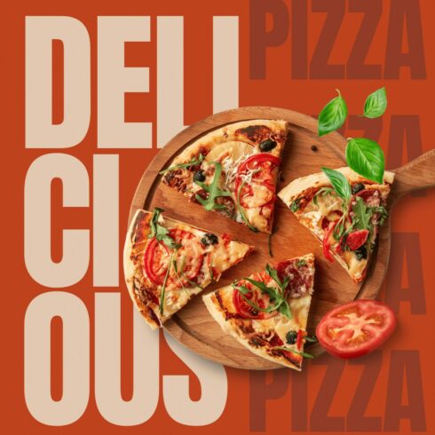5 Tasty Pizza Social Media Templates Bundle cover image.