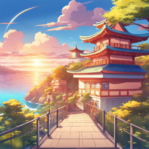 Places and landscapes in anime style cover image.
