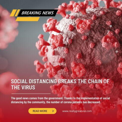 5 Coronavirus Social media Bundle Templates cover image.