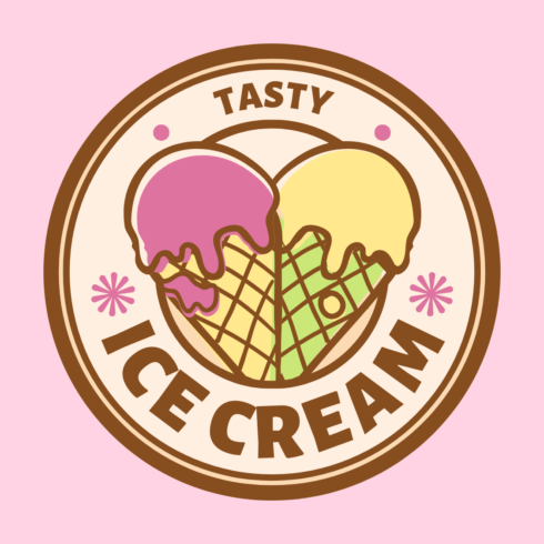 5 ICE Cream Logos Bundle cover image.