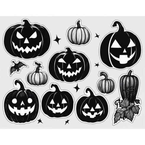 Halloween pumpkin sticker pack cover image.