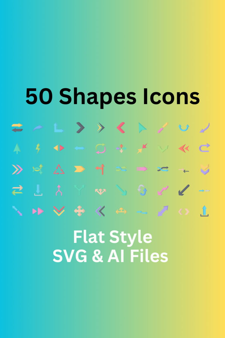 Shapes Icon Set 50 Flat Icons - SVG And AI Files - MasterBundles