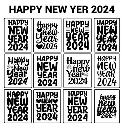 HAPPY NEW YEAR 2024 T SHIRT DESIGN cover image.