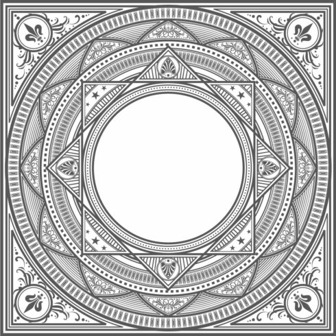 Square Ornamental Frames in Vector cover image.