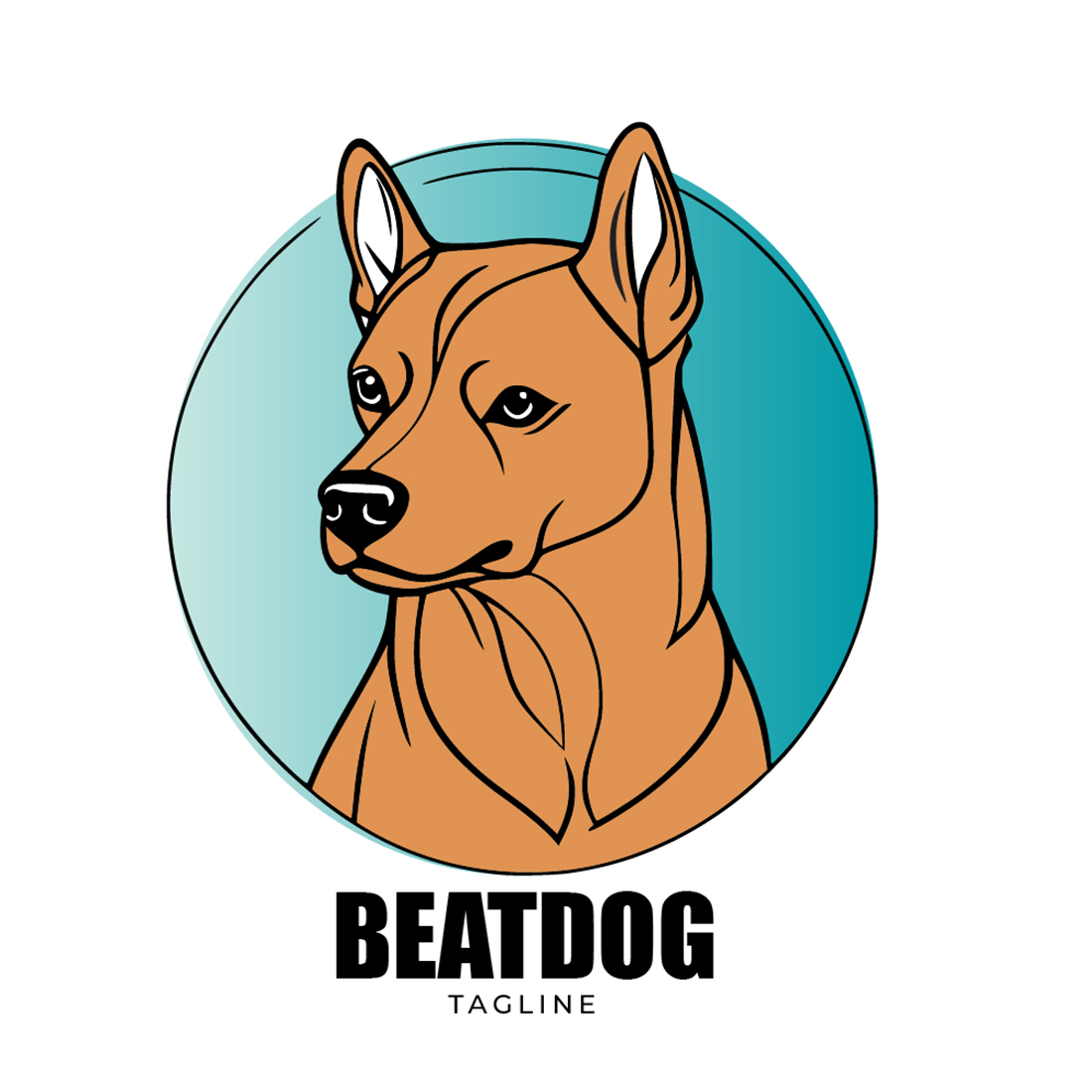 Dog Logo vector illustrations preview image.