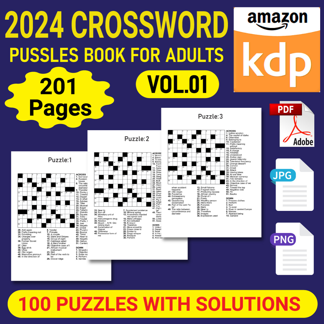2024 Crossword Puzzles Book For S