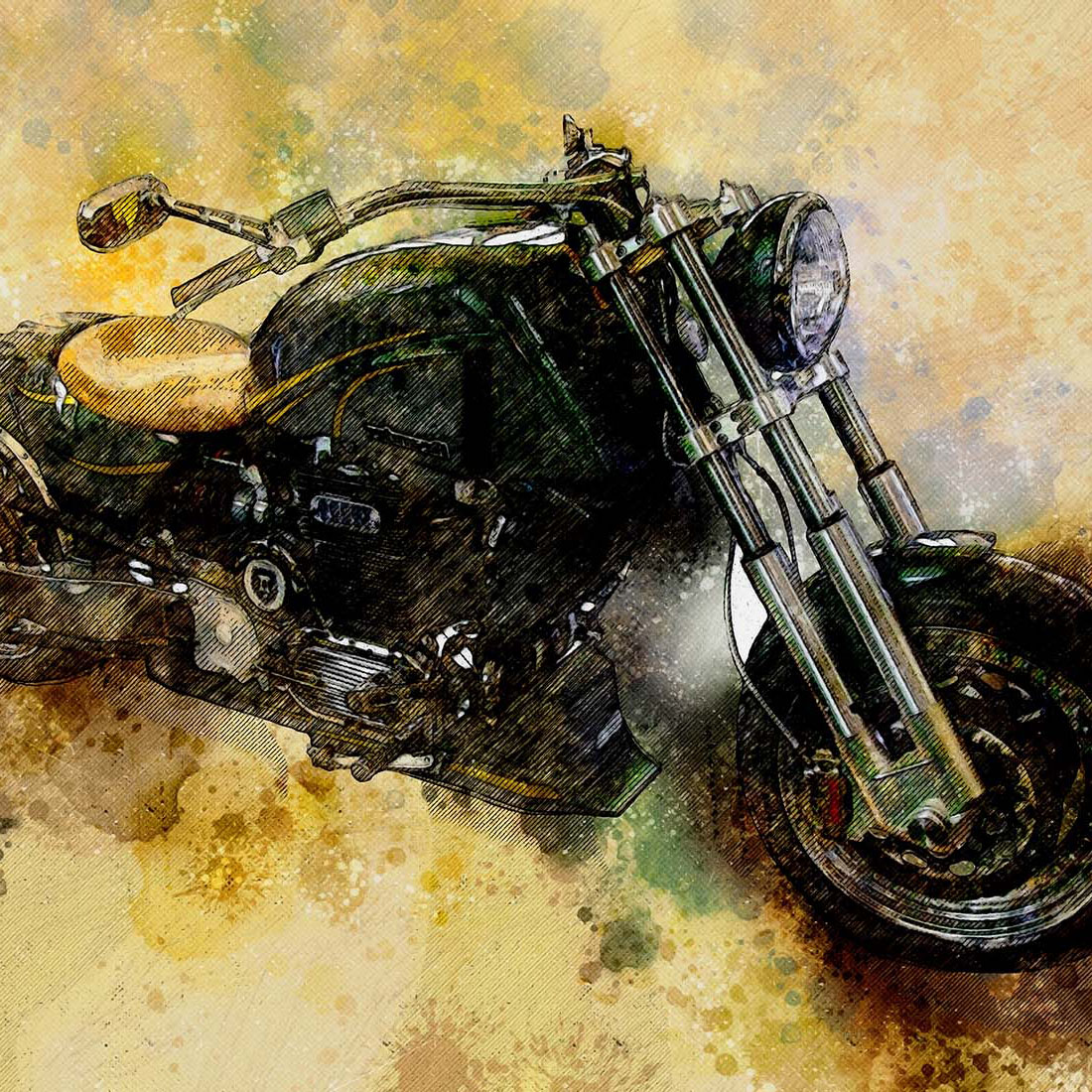 CLASSIC MOTORCYCLES – Bundle Of 72 HQ 300 dpi Graphics Ready To Print preview image.