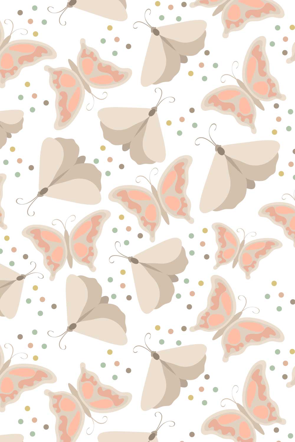 Butterfly Seamless Pattern in Vector pinterest preview image.