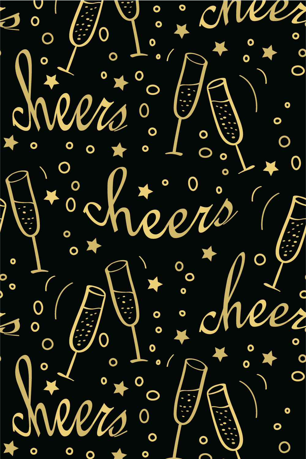 Cheers Seamless Pattern in Vector pinterest preview image.