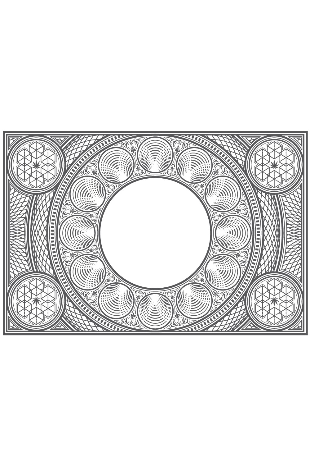 Rectangle Ornamental Frames in Vector pinterest preview image.