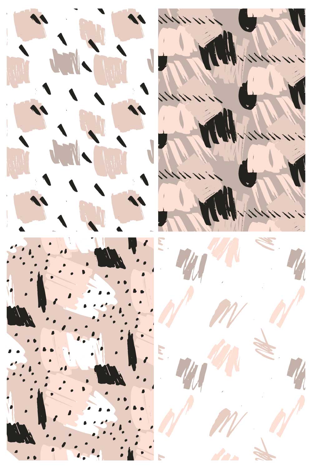 Blush Crush Patterns Instagram Templates in Vector pinterest preview image.