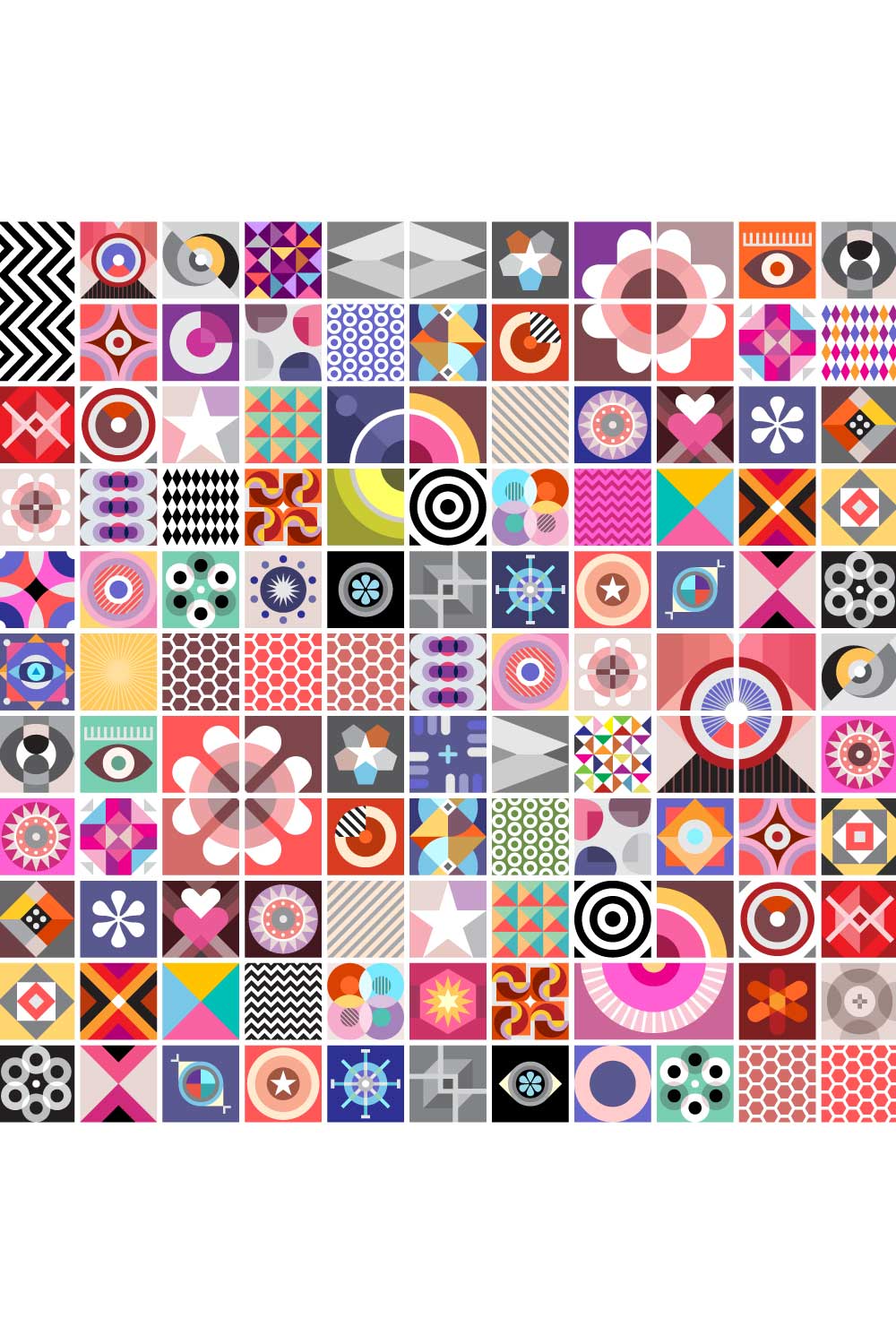 Abstract Geometric Patterns in Vector pinterest preview image.