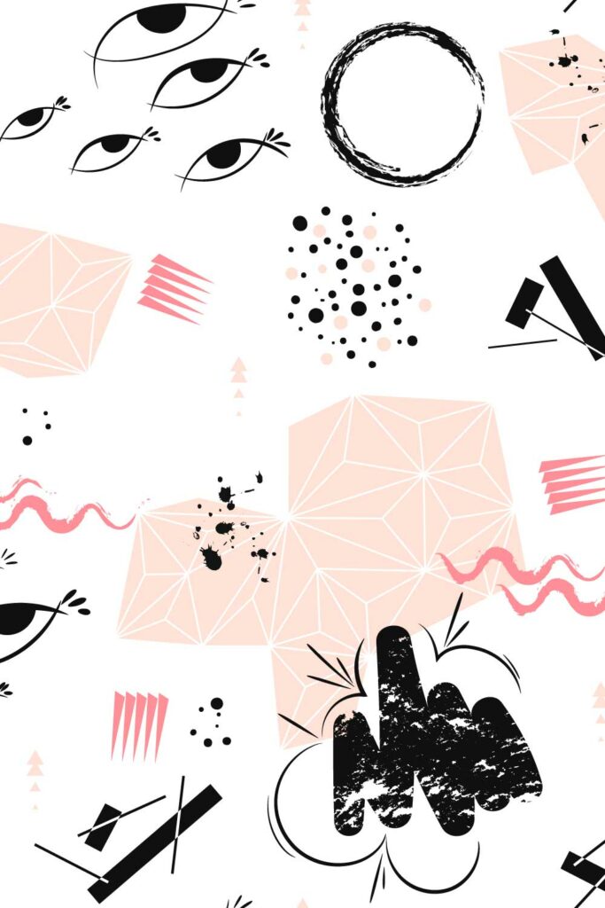 Abstract Geometric Seamless Patterns in Vector - MasterBundles