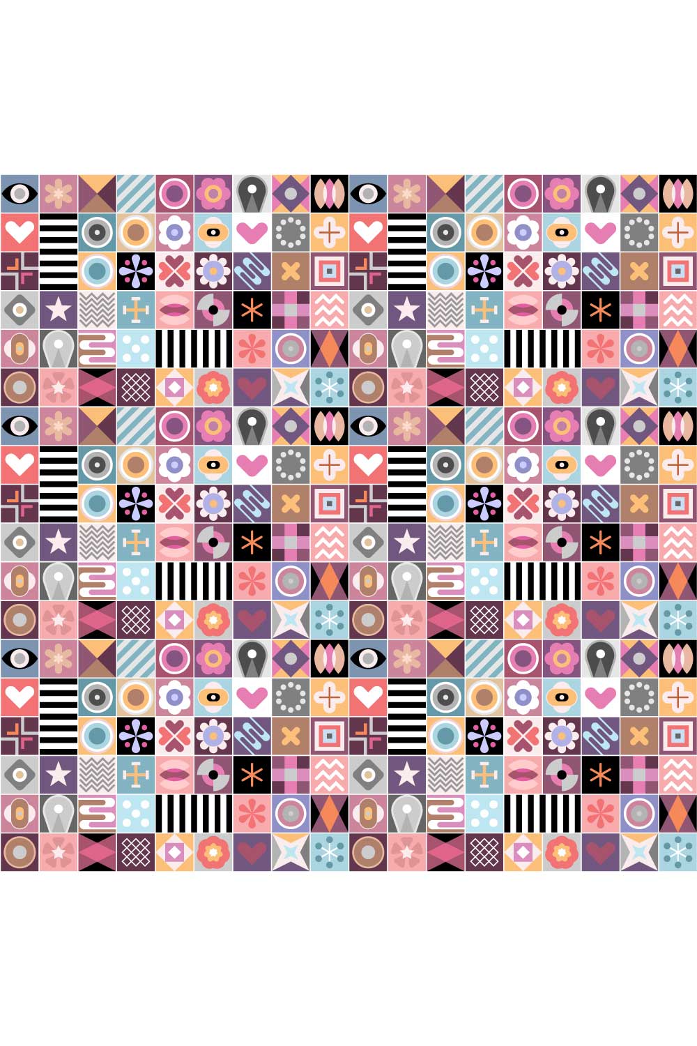 Abstract Geometric Patterns in Vector pinterest preview image.