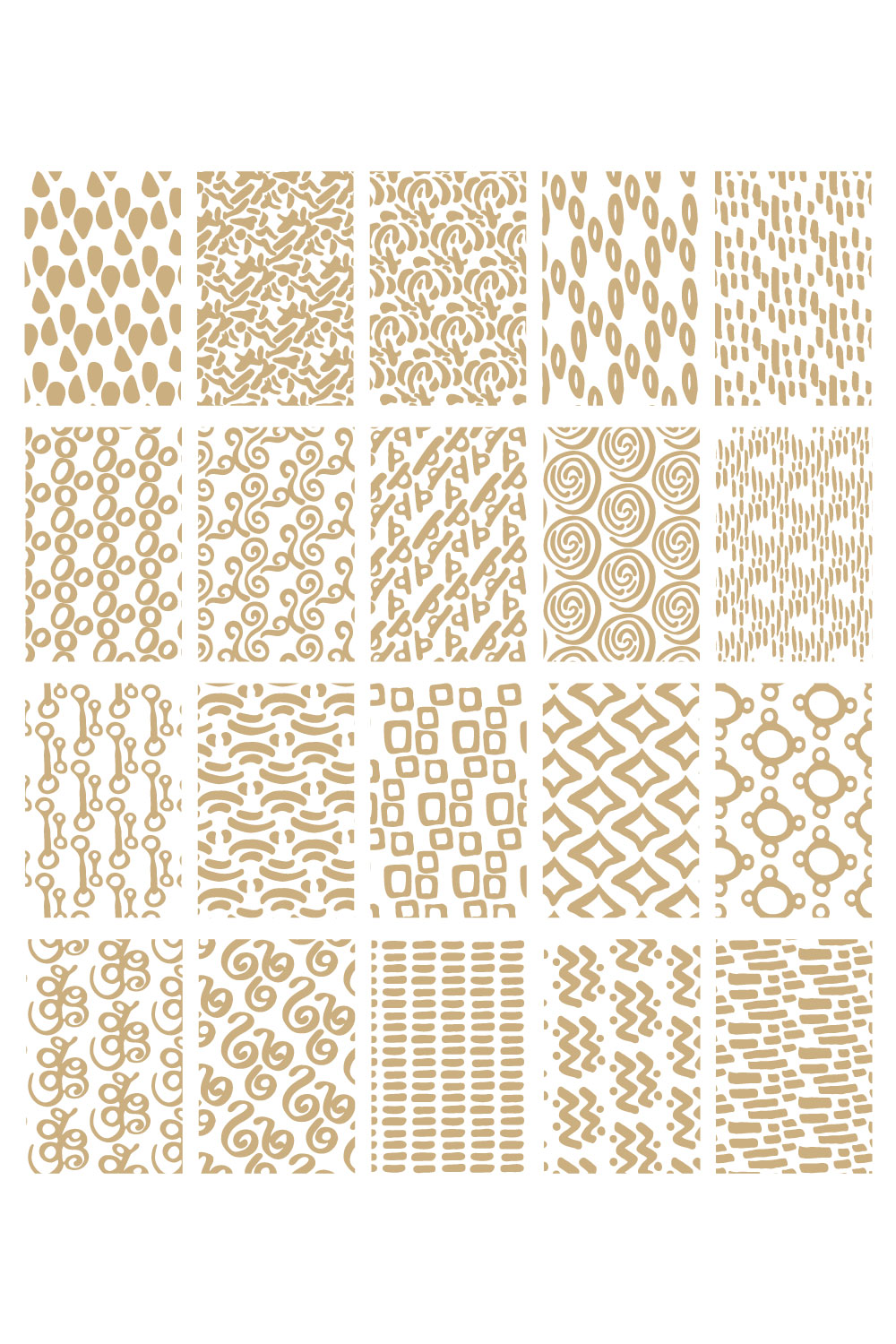 20 Beige Patterns in Vector pinterest preview image.