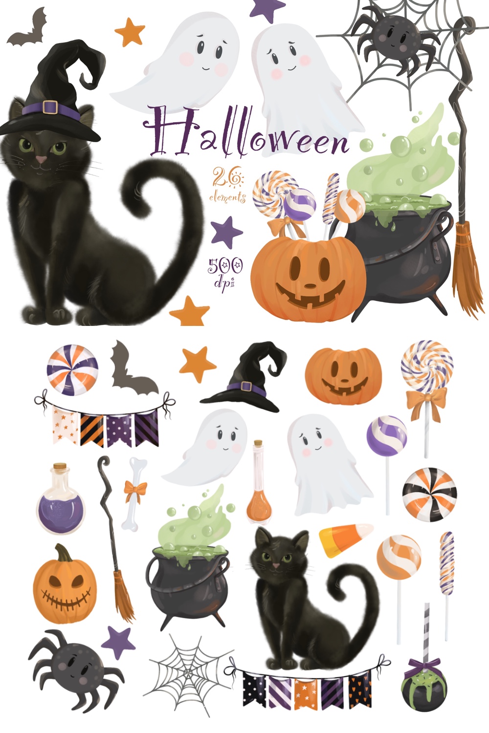 Halloween clipart pinterest preview image.