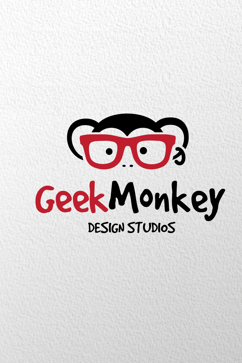 Geekmonkey logo design pinterest preview image.