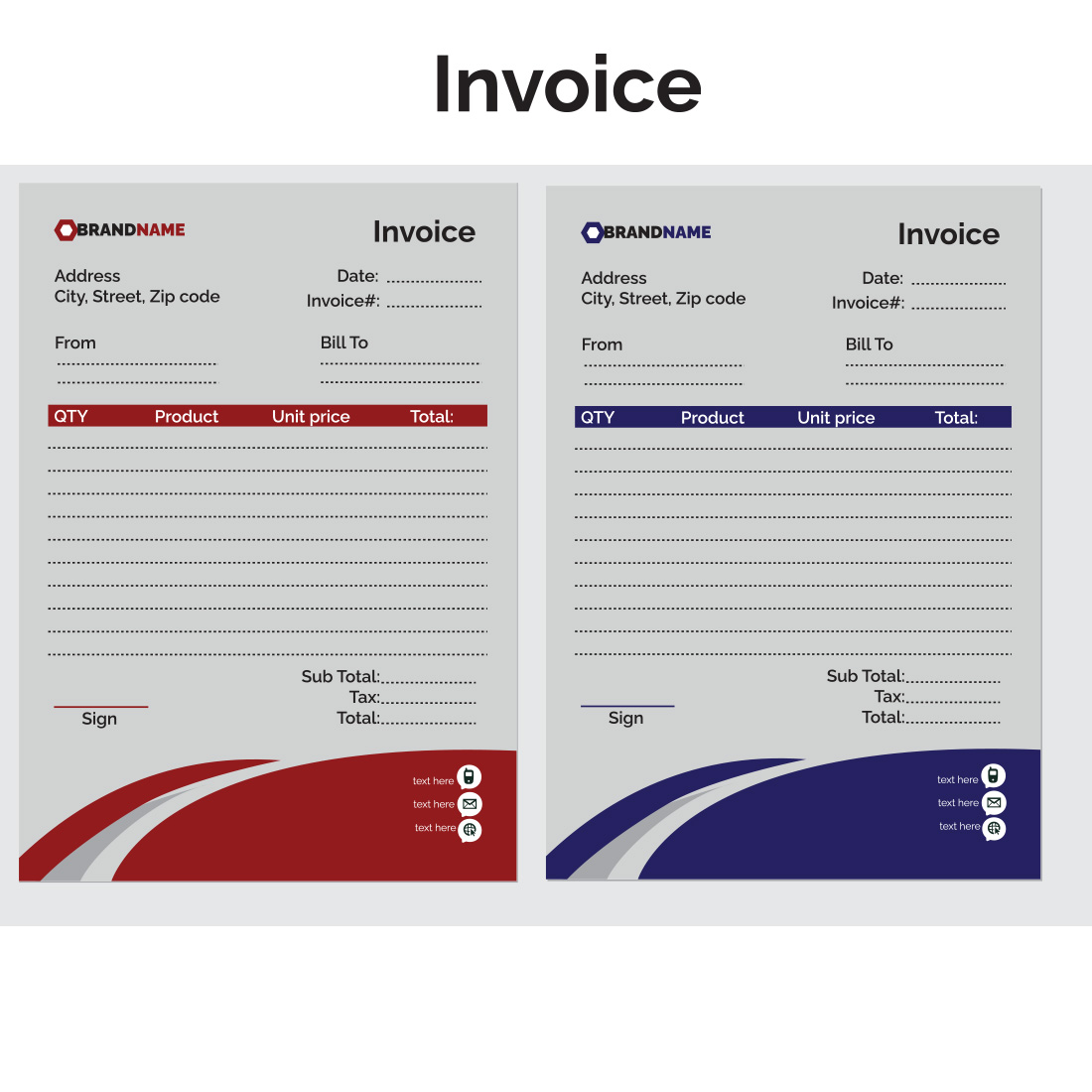 Invoice Template cover image.