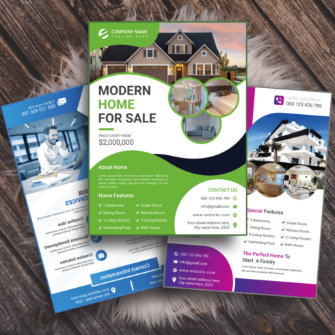 Real Estate Flyer Template cover image.