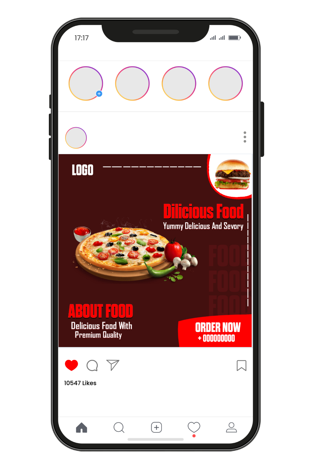 FOOD TEMPLATE pinterest preview image.