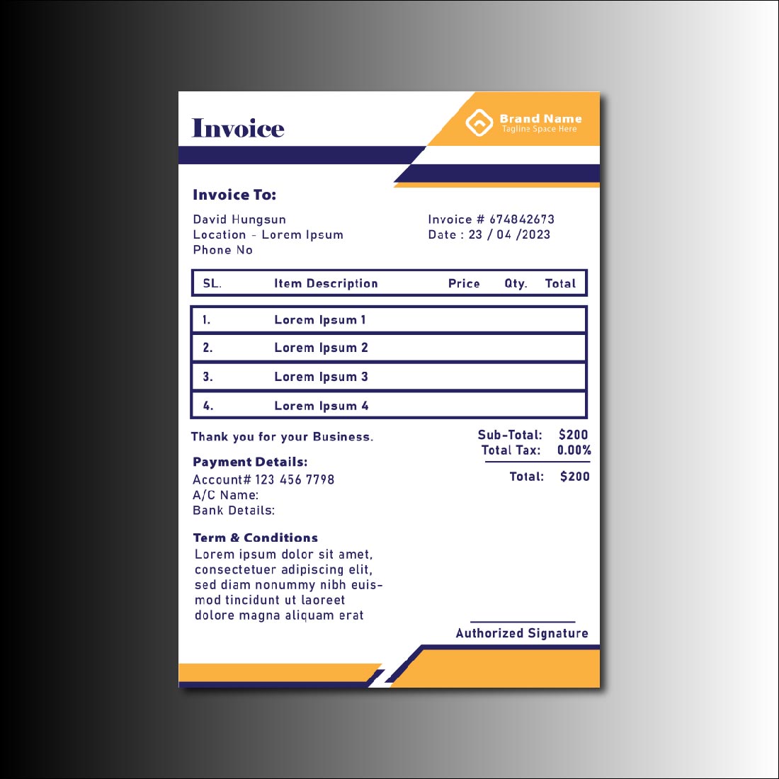 Invoice Template : Streamline your business finances effortlessly! preview image.