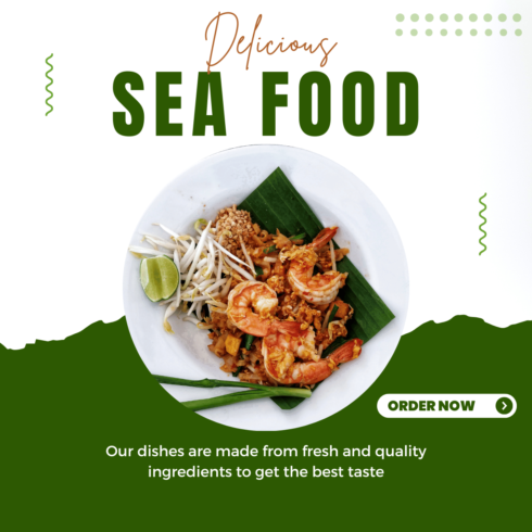 Sea Food Social Media Bundle cover image.