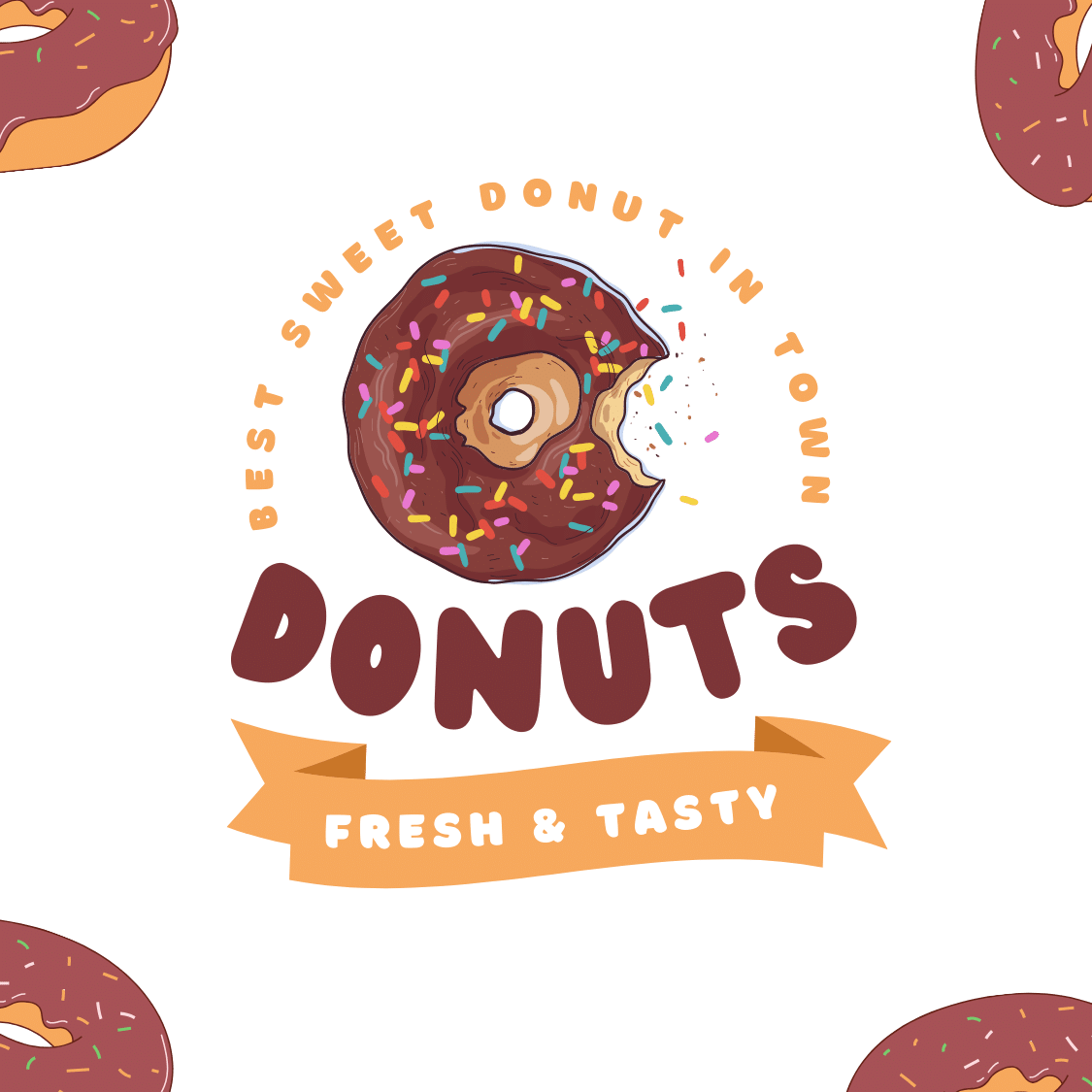 5 Donuts Logo Bundle preview image.