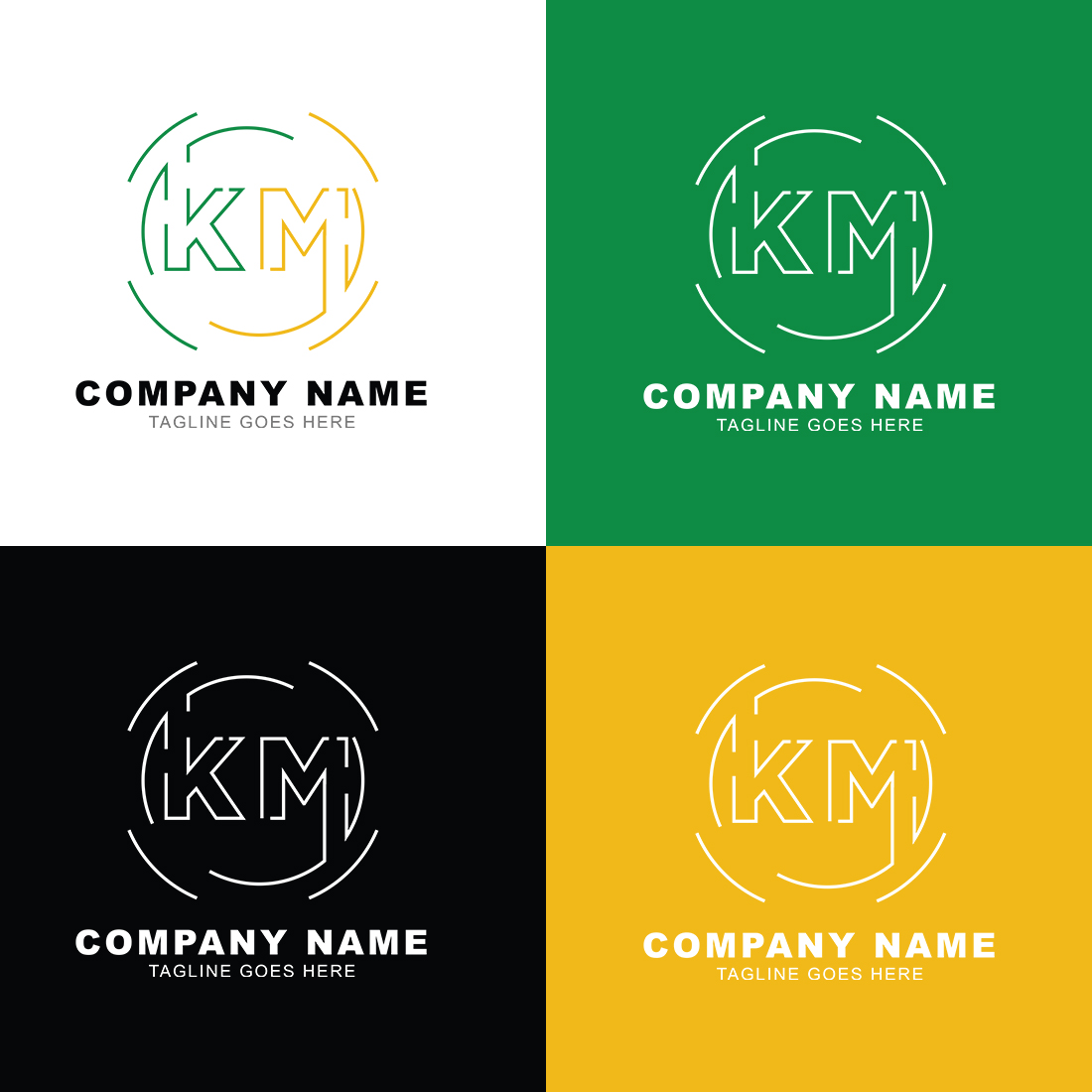 Letter (K&M) Lettermark Logo Design For Business – Just $20 preview image.