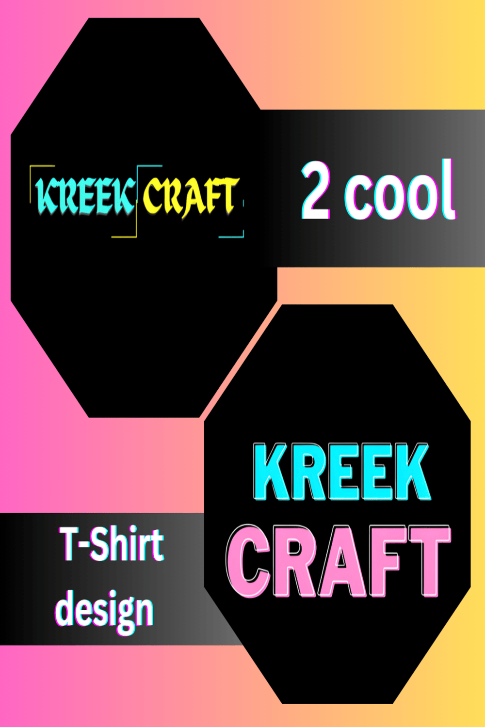 BUNDLES 2 Amazing T-Shirt Design OF KREEK CRAFT pinterest preview image.