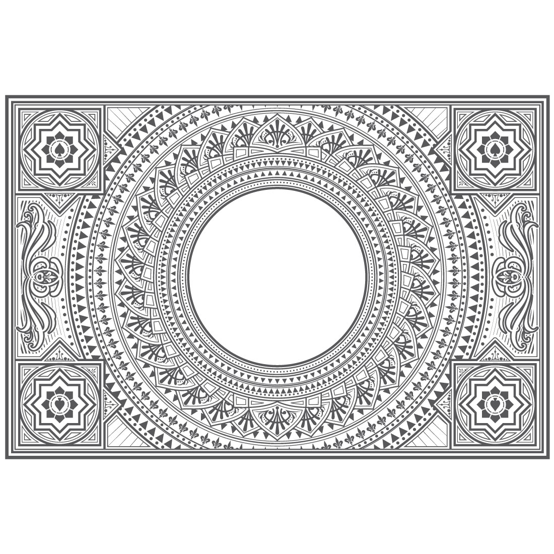 Rectangle Ornamental Frames in Vector preview image.