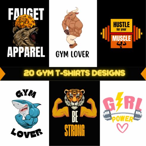 Gym T-Shirts, Sports T-Shirts, T-Shirts Designs cover image.