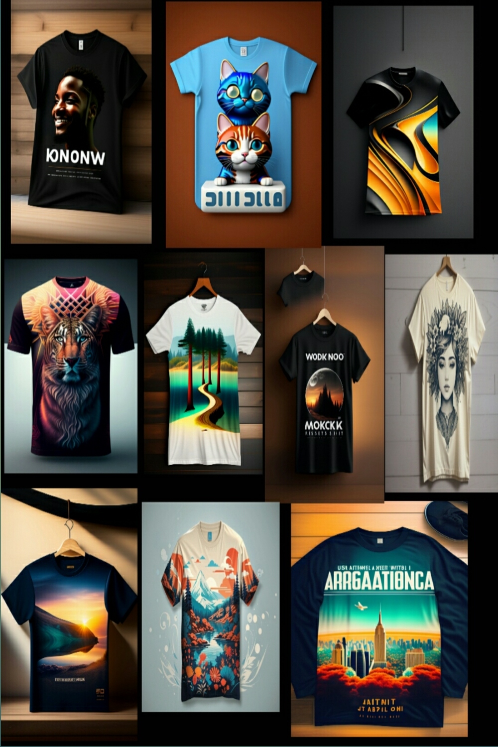 Wonderful top 10 T-shirts design in graphic pinterest preview image.