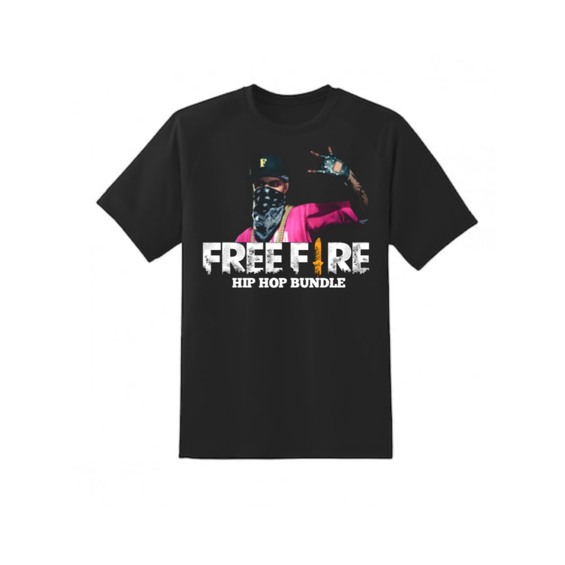 Free fire hip hop bundle T-shirt design cover image.
