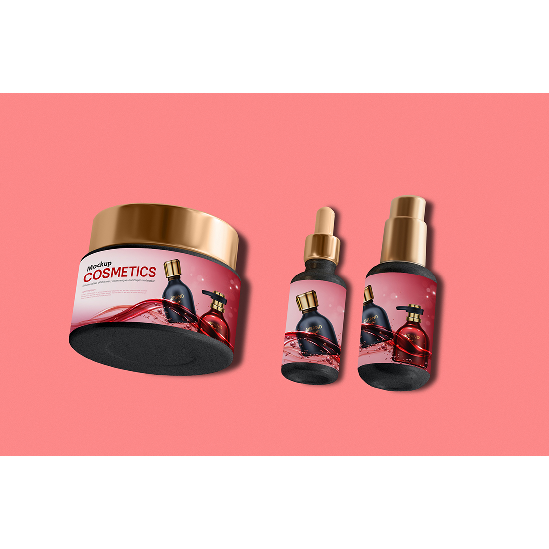 PSD Cosmetic Product Mockup preview image.
