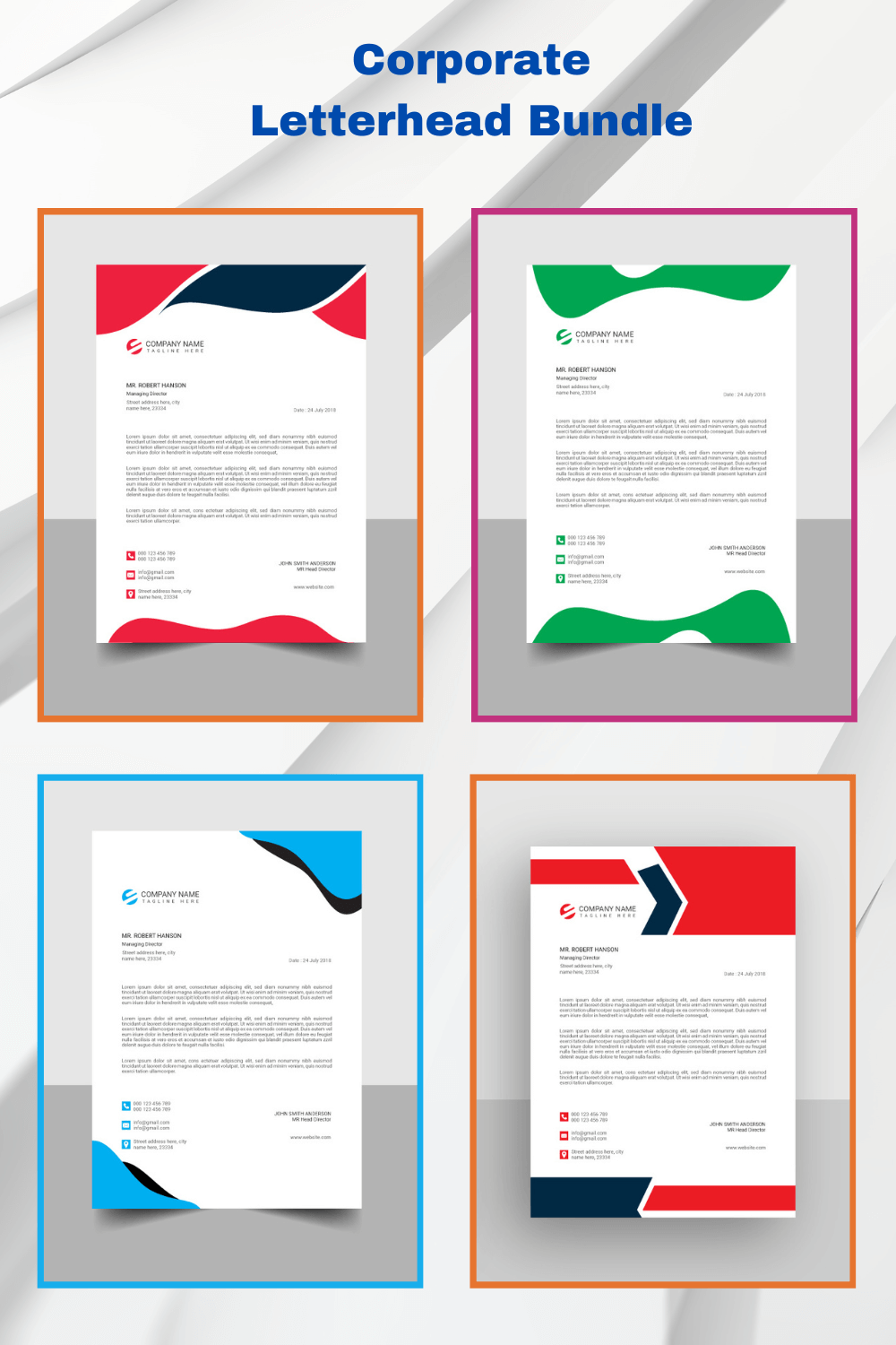 Letterhead for Professionals pinterest preview image.