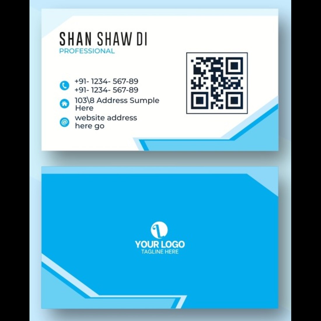 Creative Visiting Cards There are 3 Cards in this bundle of vector File preview image.