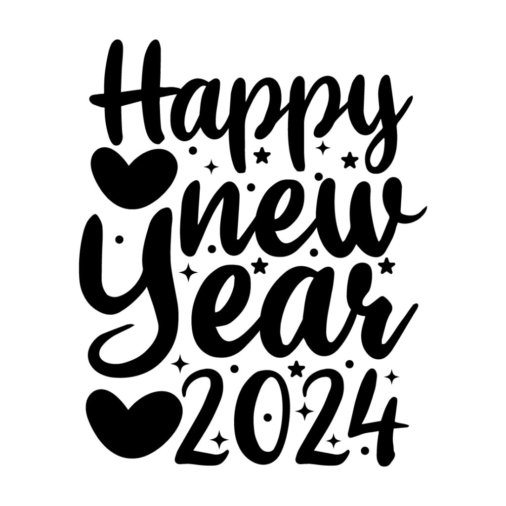 HAPPY NEW YEAR 2024 T SHIRT DESIGN - MasterBundles